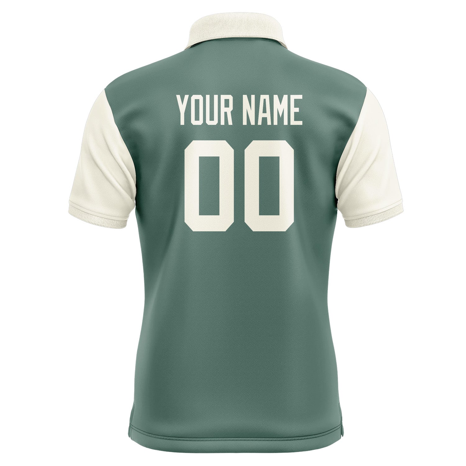 Custom Blue Green Cream Short-Sleeve Polo Shirt PO270303B103