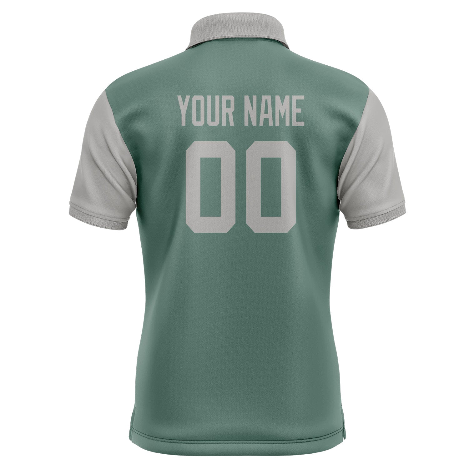 Custom Blue Green Gray Short-Sleeve Polo Shirt PO270404B104