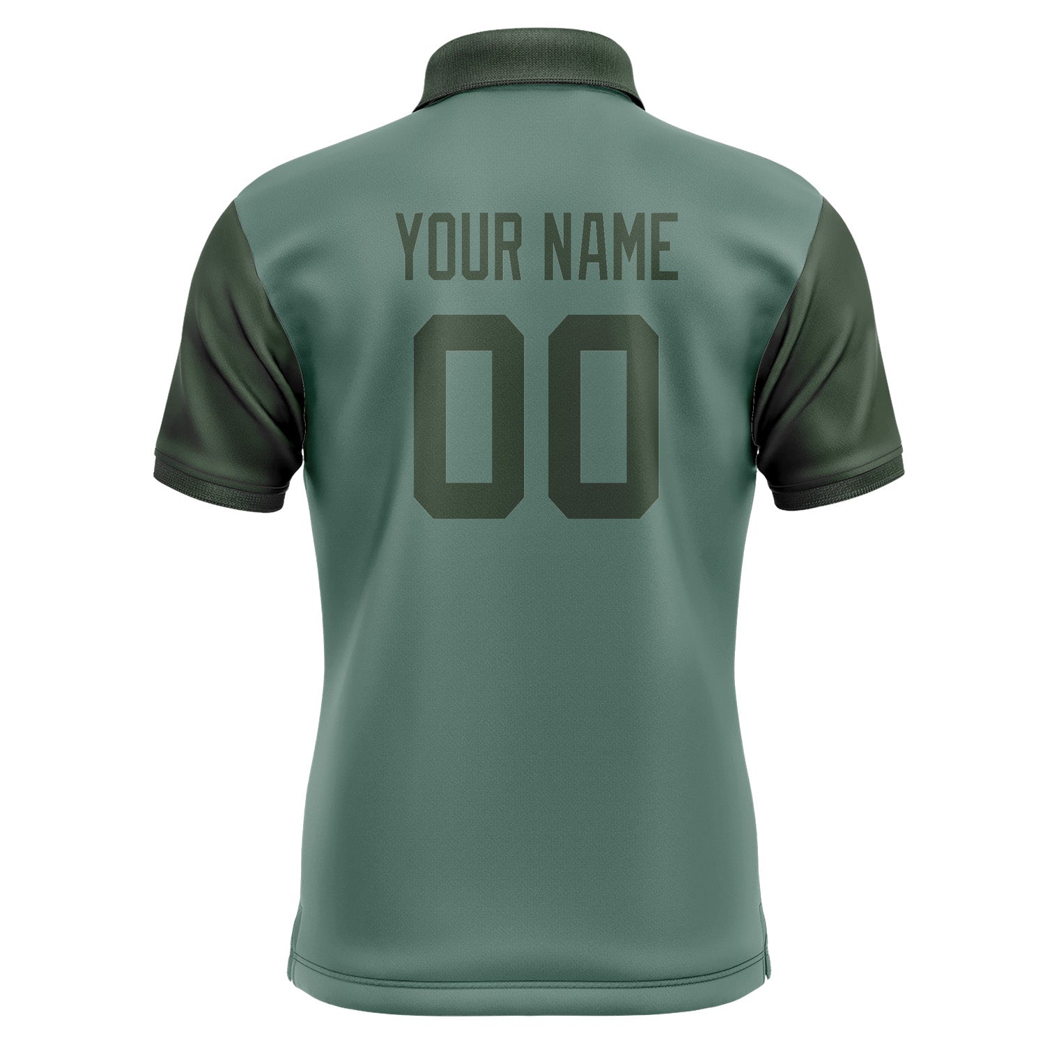 Custom Blue Green Dark Green Short-Sleeve Polo Shirt PO270606B106
