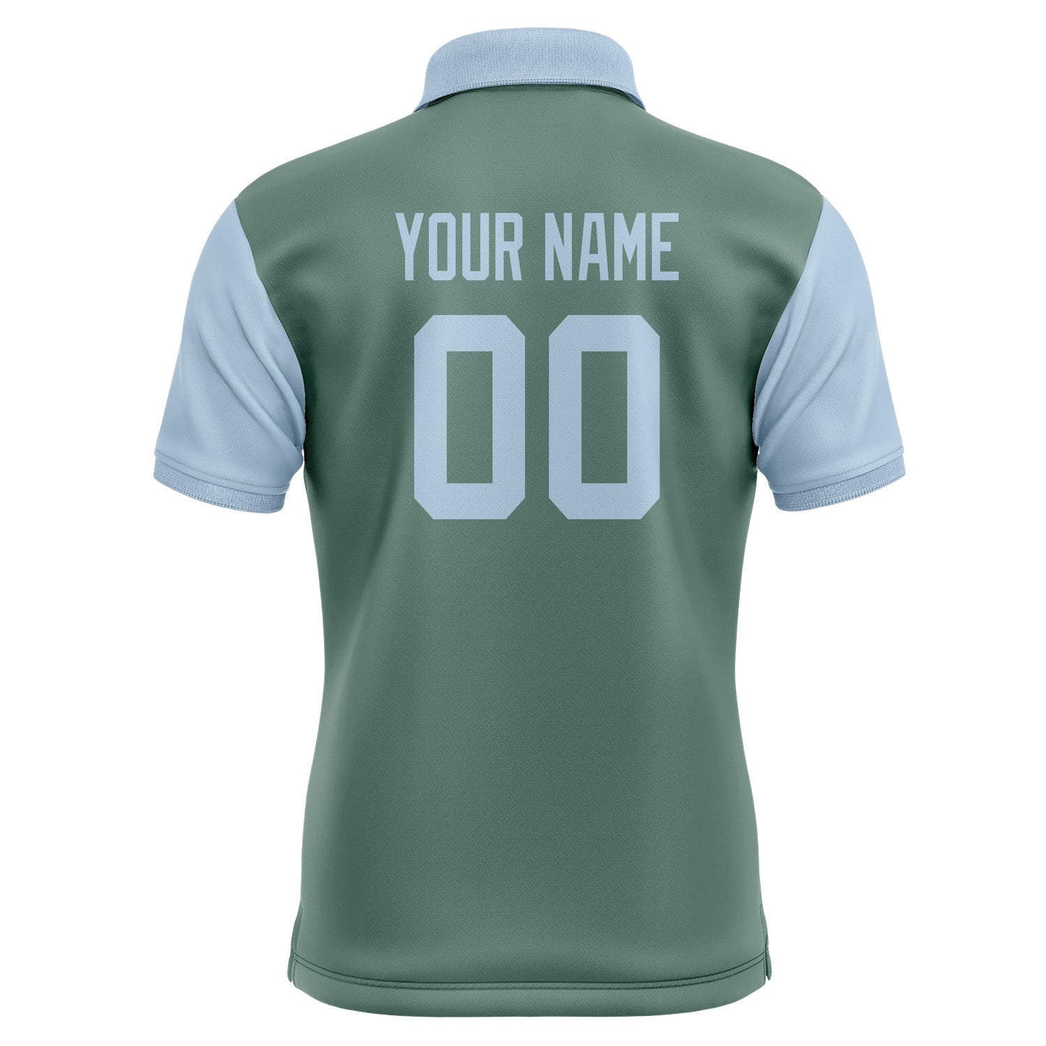 Custom Blue Green Light Blue Short-Sleeve Polo Shirt PO270808B108