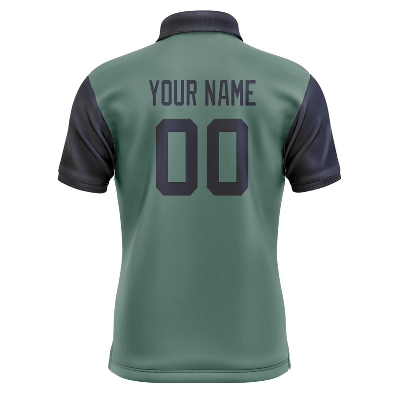 Custom Blue Green Navy Short-Sleeve Polo Shirt PO271111B111