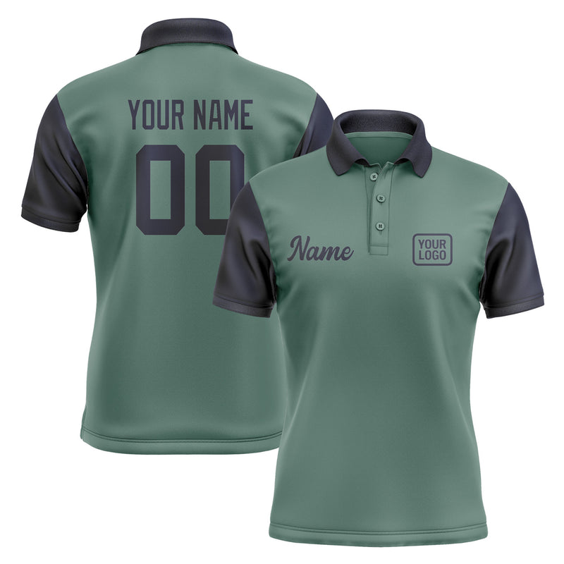 Custom Blue Green Navy Short-Sleeve Polo Shirt PO271111B111