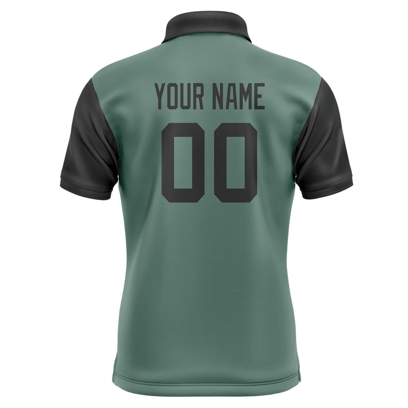 Custom Blue Green Black Short-Sleeve Polo Shirt PO271717B117