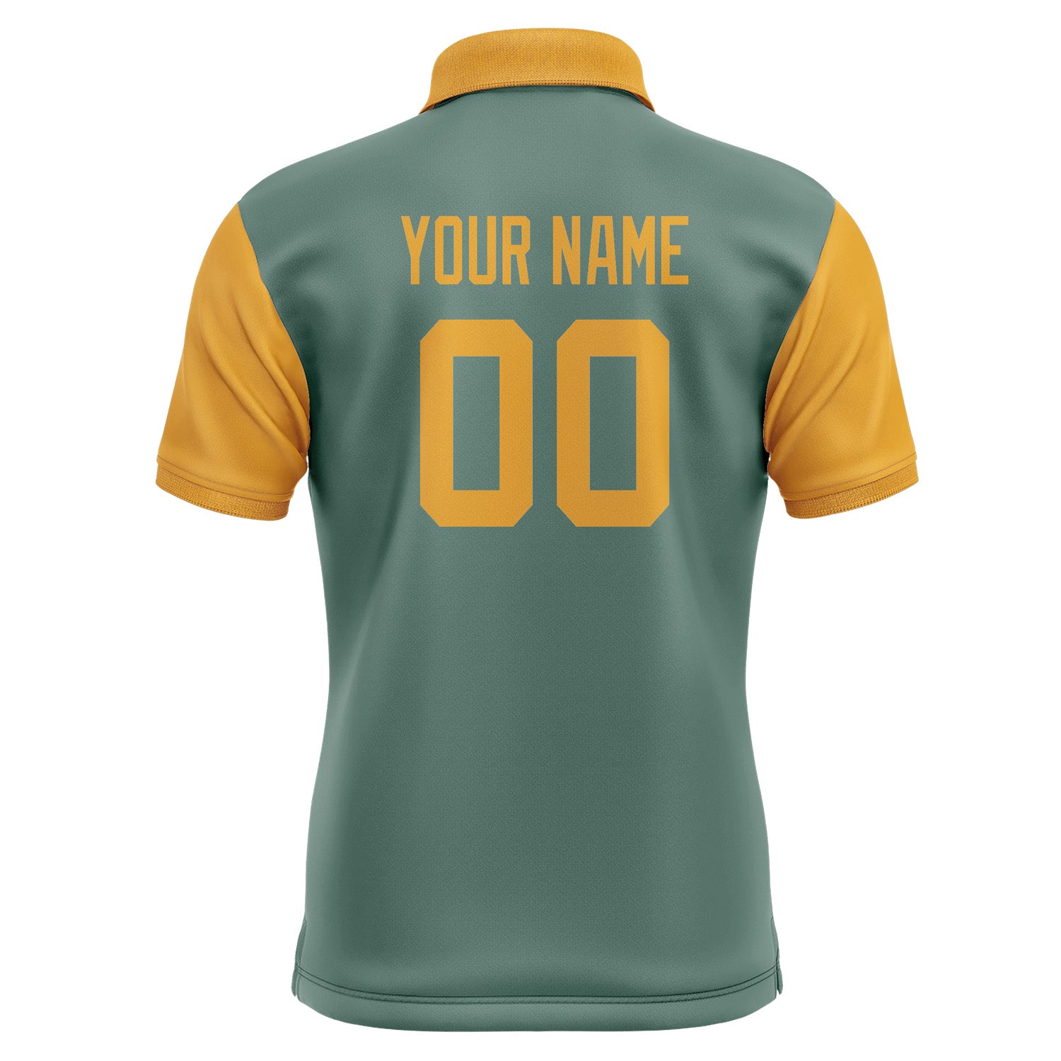 Custom Blue Green Yellow Short-Sleeve Polo Shirt PO271919B119