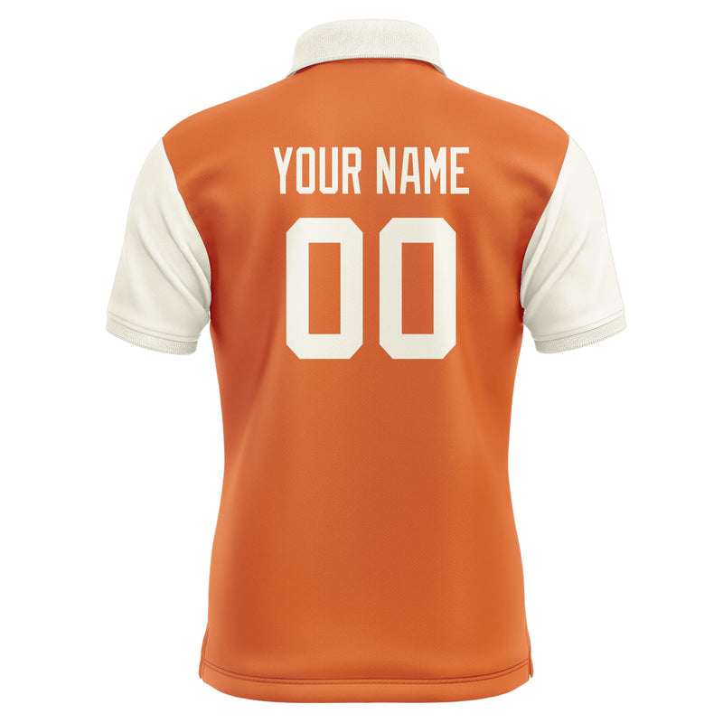 Custom Orange Cream Short-Sleeve Polo Shirt PO280303B103