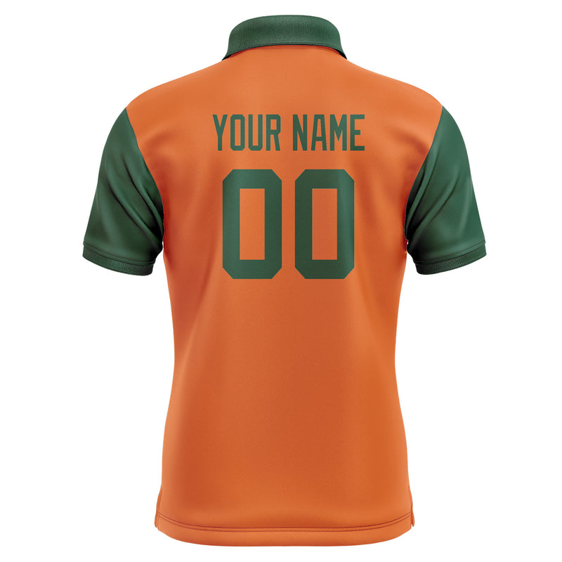 Custom Orange Green Short-Sleeve Polo Shirt PO280505B105