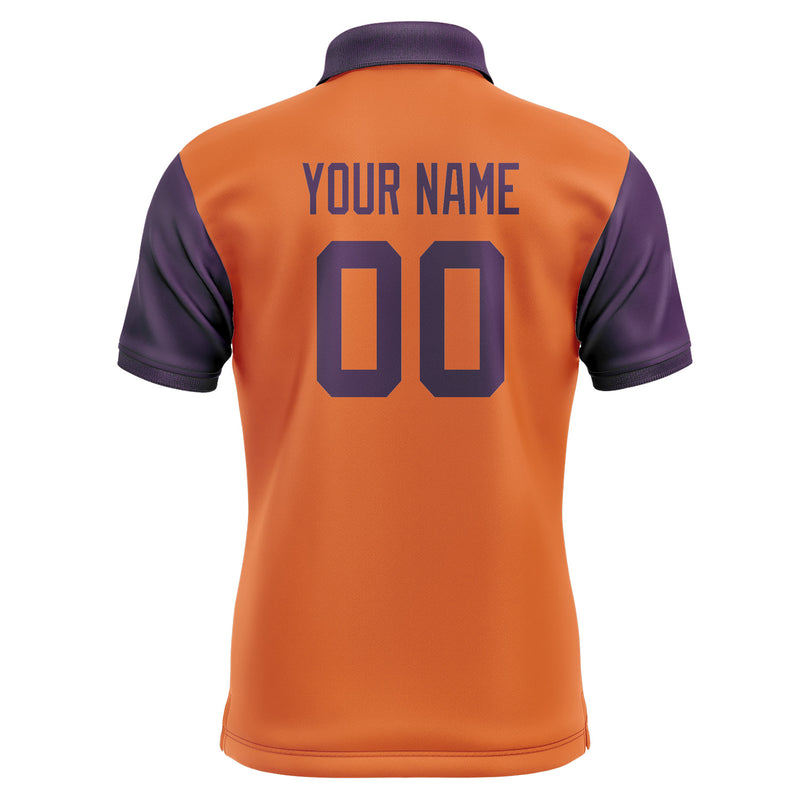 Custom Orange Purple Short-Sleeve Polo Shirt PO280707B107
