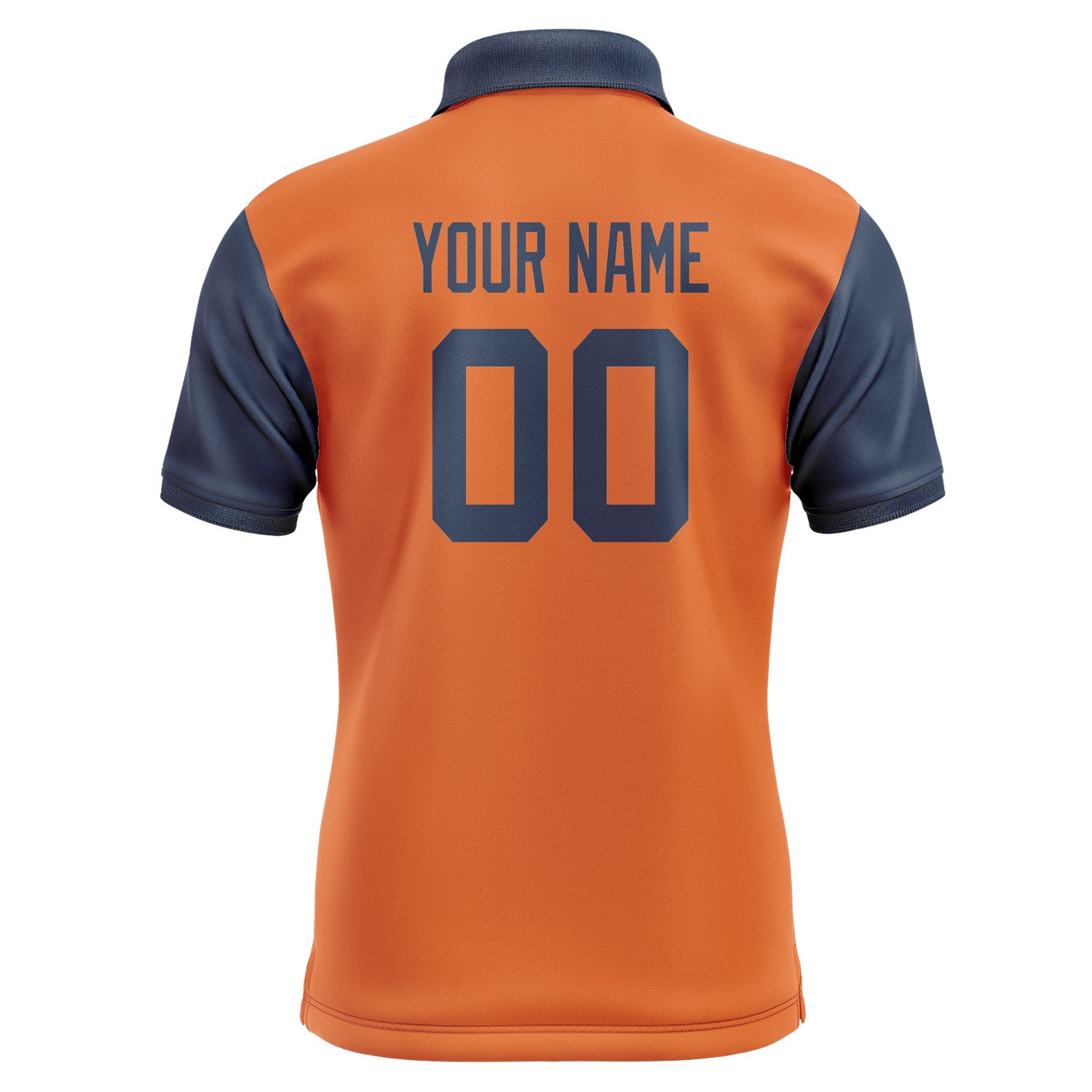 Custom Orange Blue Short-Sleeve Polo Shirt PO281010B110