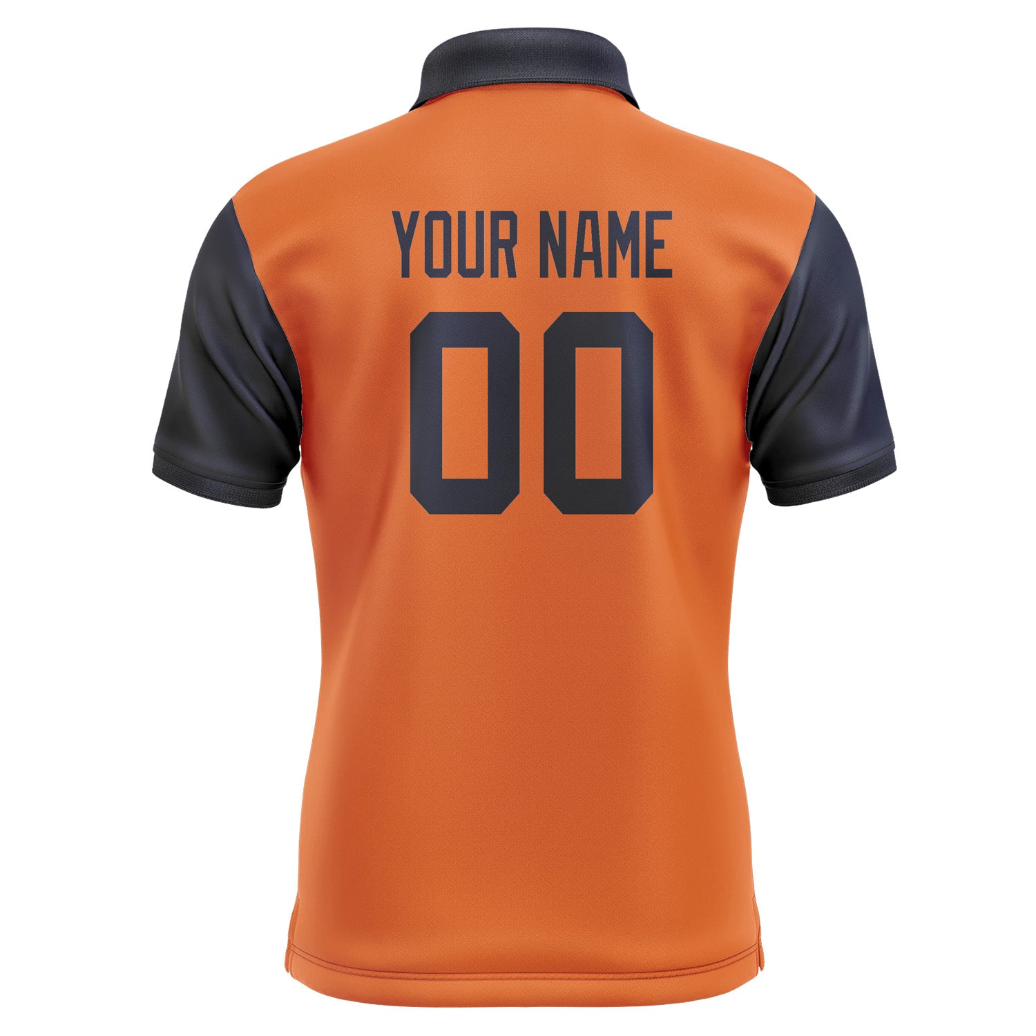 Custom Orange Navy Short-Sleeve Polo Shirt PO281111B111