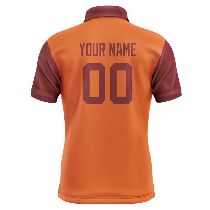 Custom Orange Crimson Red Short-Sleeve Polo Shirt PO281515B115