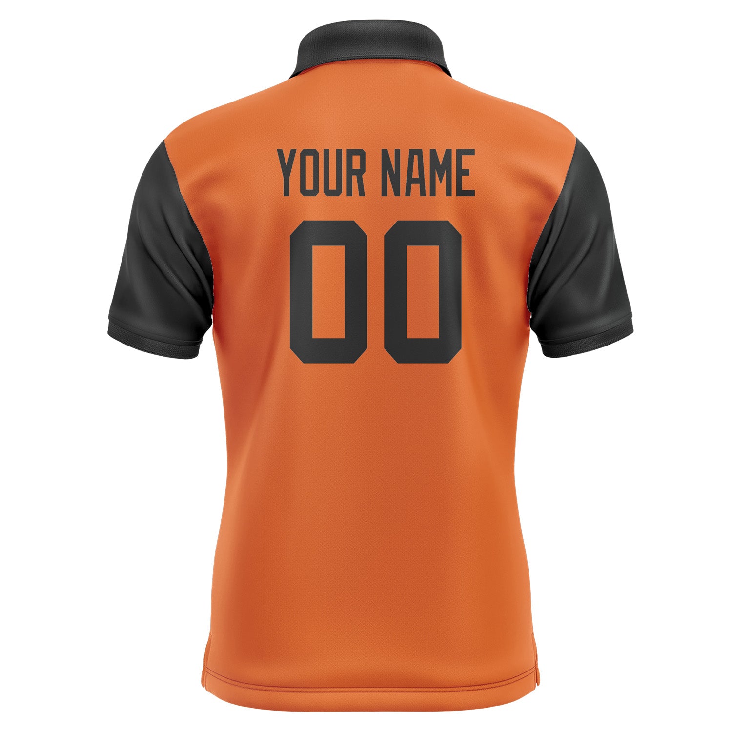 Custom Orange Black Short-Sleeve Polo Shirt PO281717B117