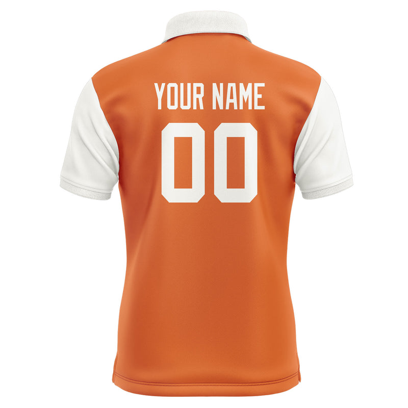 Custom Orange White Short-Sleeve Polo Shirt PO281818B118