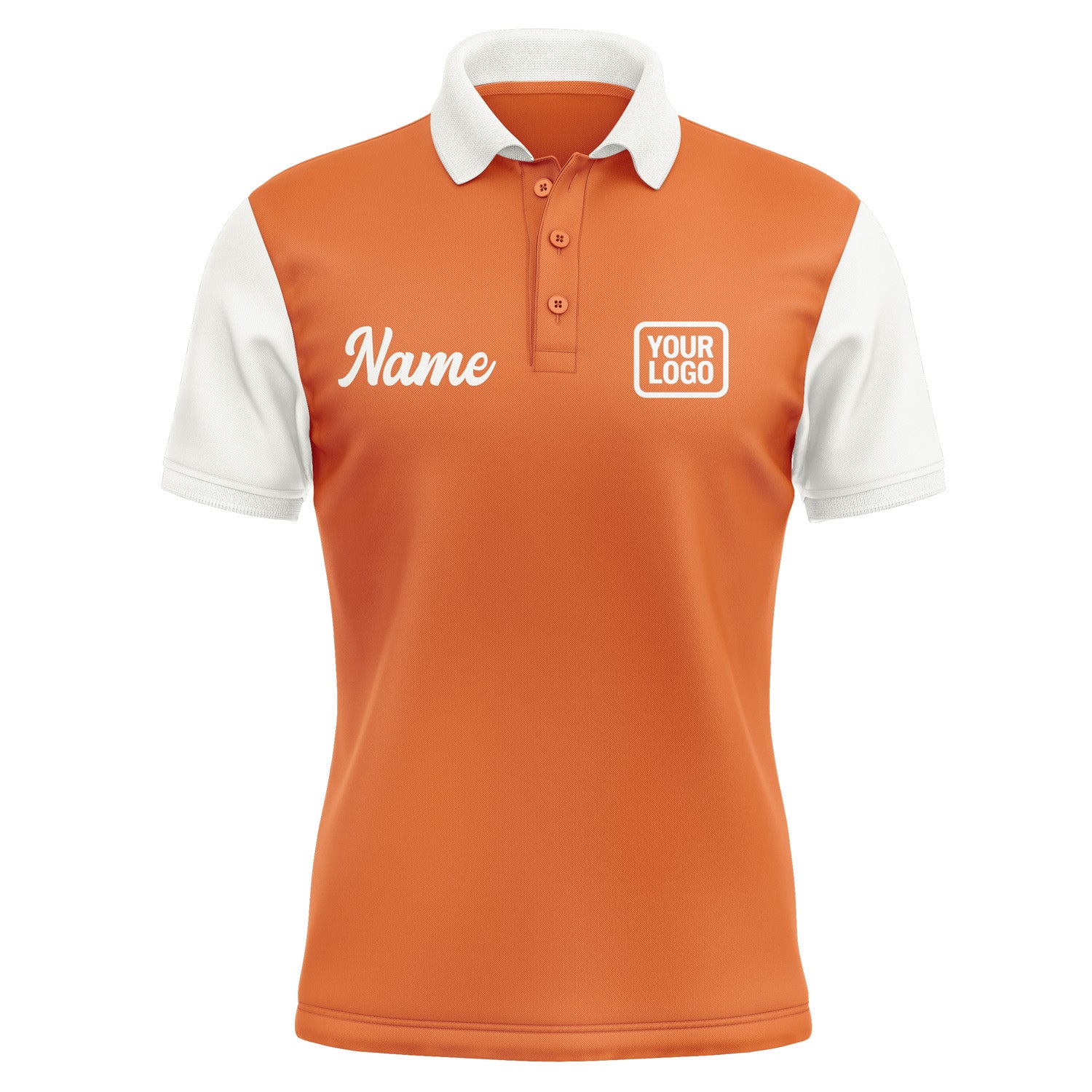 Custom Orange White Short-Sleeve Polo Shirt PO281818B118