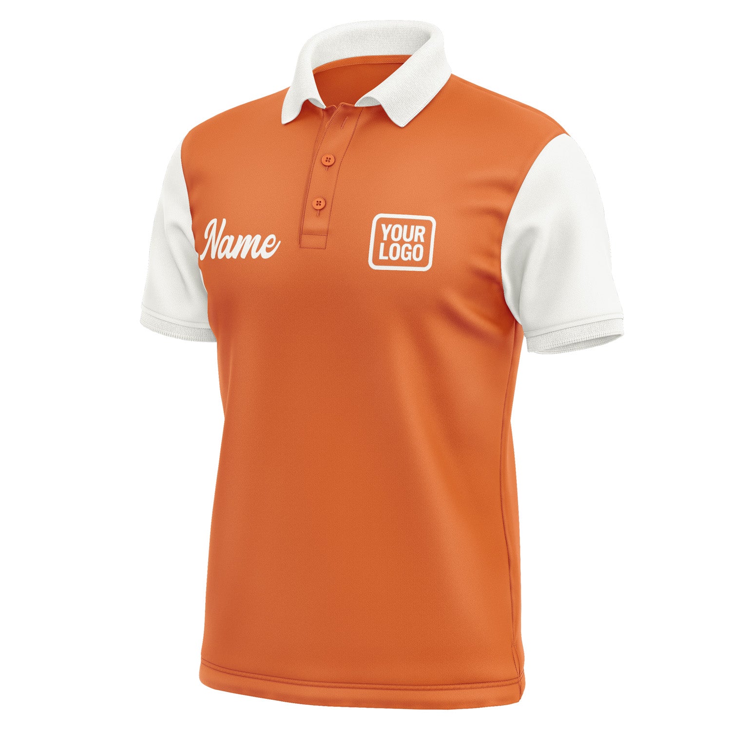 Custom Orange White Short-Sleeve Polo Shirt PO281818B118