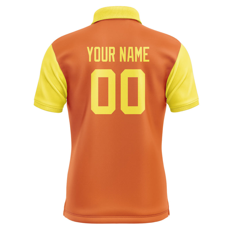 Custom Orange Light Yellow Short-Sleeve Polo Shirt PO282626B126