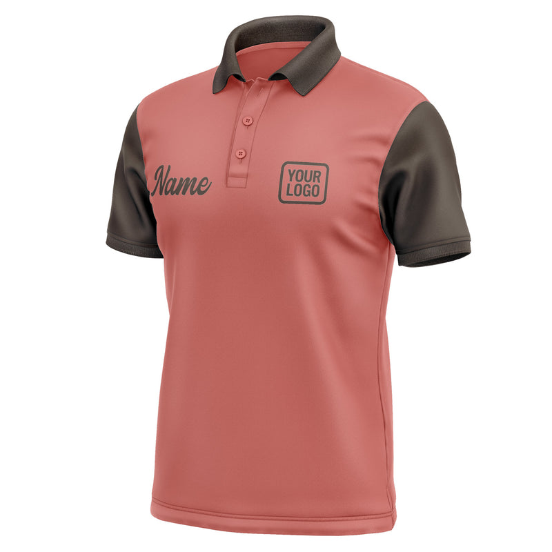 Custom Copper Rose Brown Short-Sleeve Polo Shirt PO290101B101