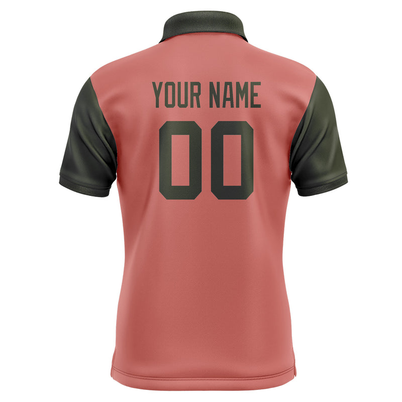 Custom Copper Rose Olive Short-Sleeve Polo Shirt PO290202B102