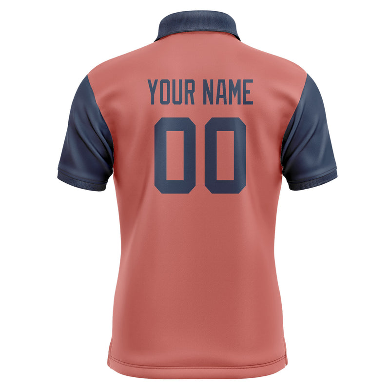 Custom Copper Rose Blue Short-Sleeve Polo Shirt PO291010B110
