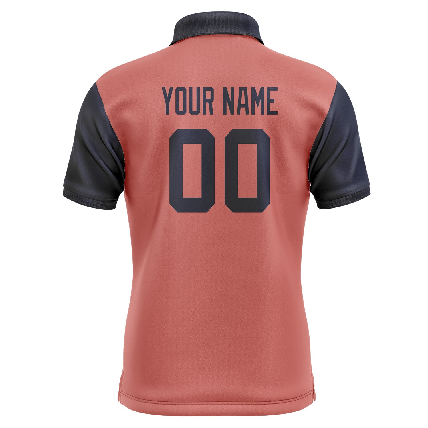 Custom Copper Rose Navy Short-Sleeve Polo Shirt PO291111B111