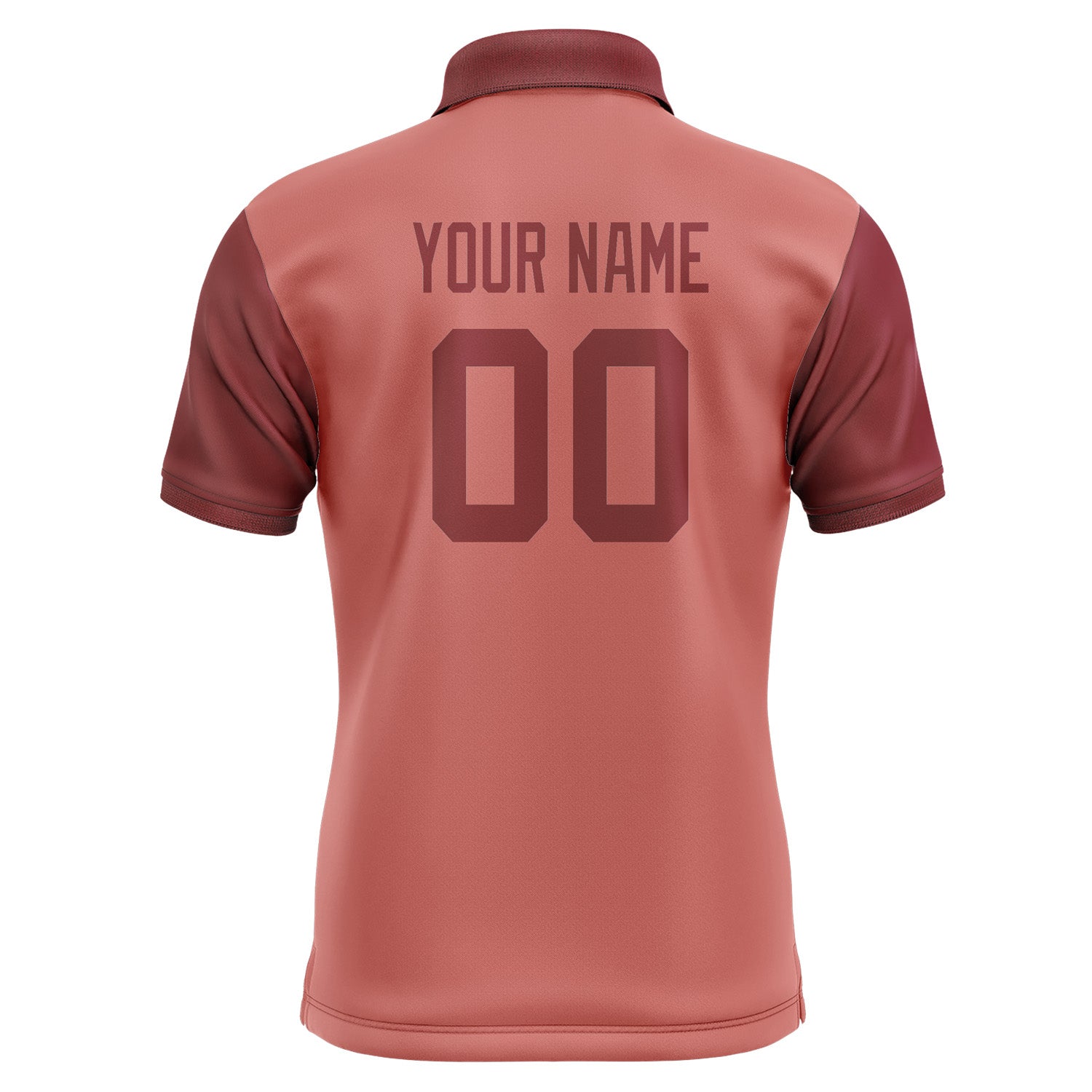 Custom Copper Rose Crimson Red Short-Sleeve Polo Shirt PO291515B115