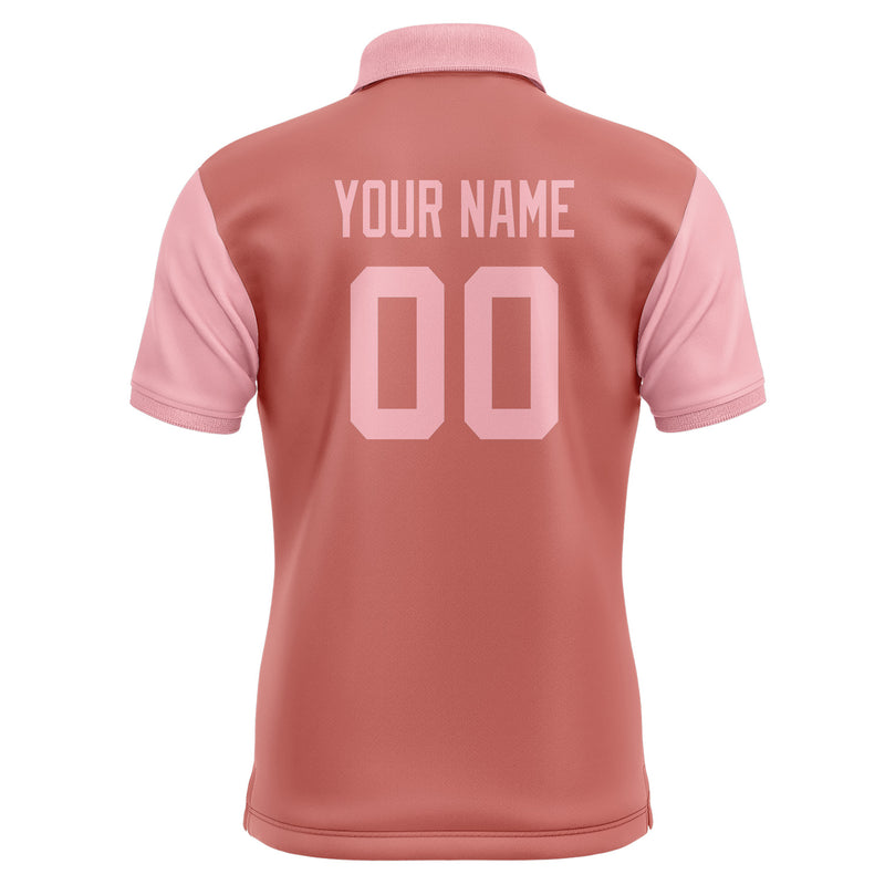 Custom Copper Rose Light Pink Short-Sleeve Polo Shirt PO292121B121