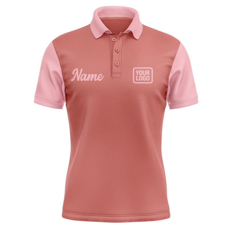 Custom Copper Rose Light Pink Short-Sleeve Polo Shirt PO292121B121