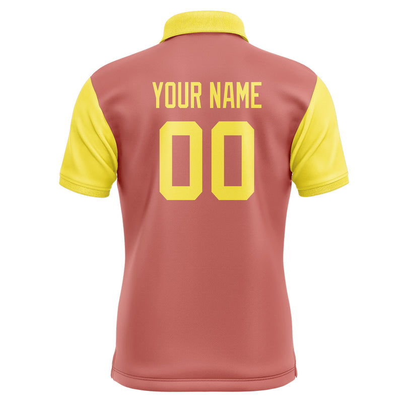 Custom Copper Rose Light Yellow Short-Sleeve Polo Shirt PO292626B126