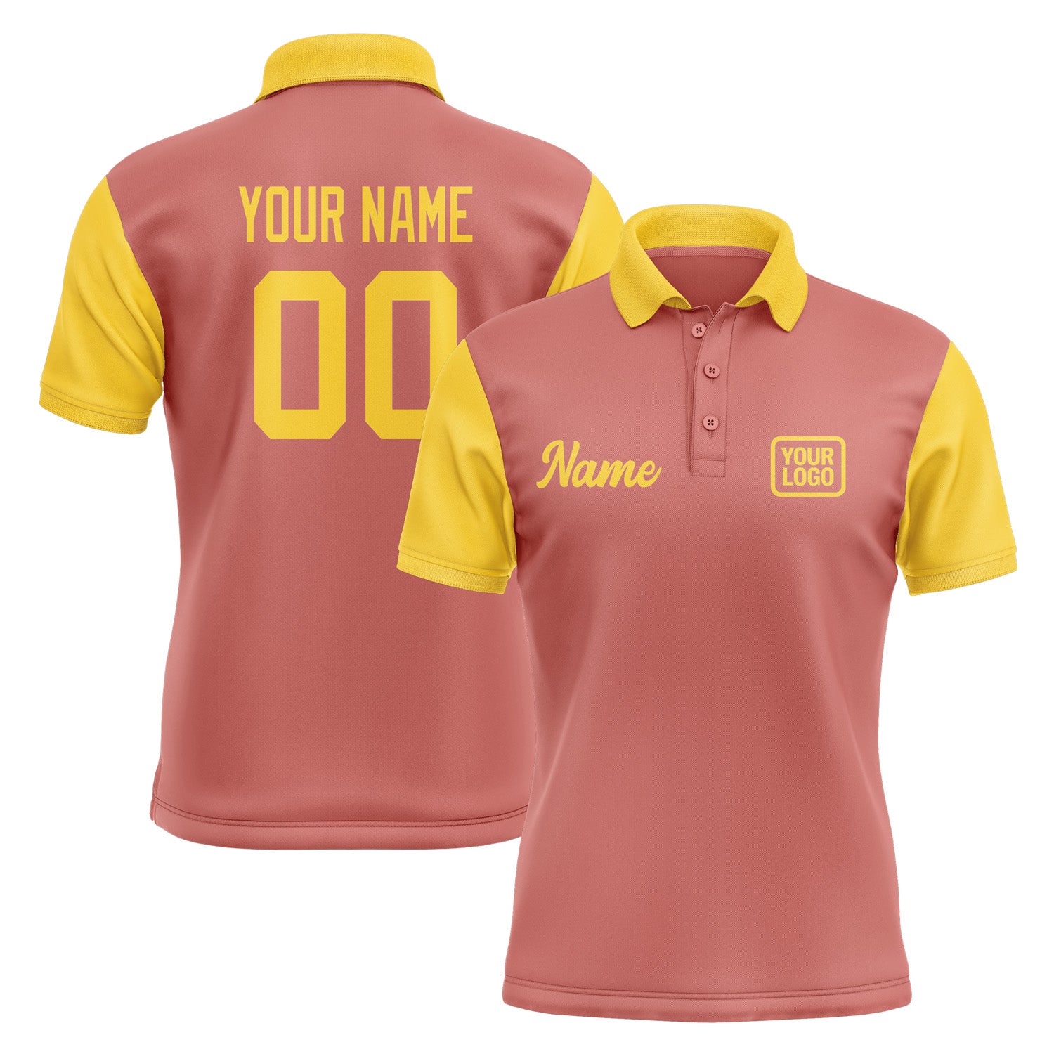 Custom Copper Rose Gold Short-Sleeve Polo Shirt PO293030B130