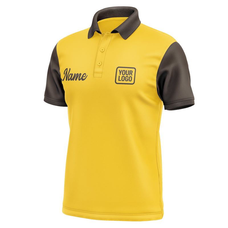 Custom Gold Brown Short-Sleeve Polo Shirt PO300101B101