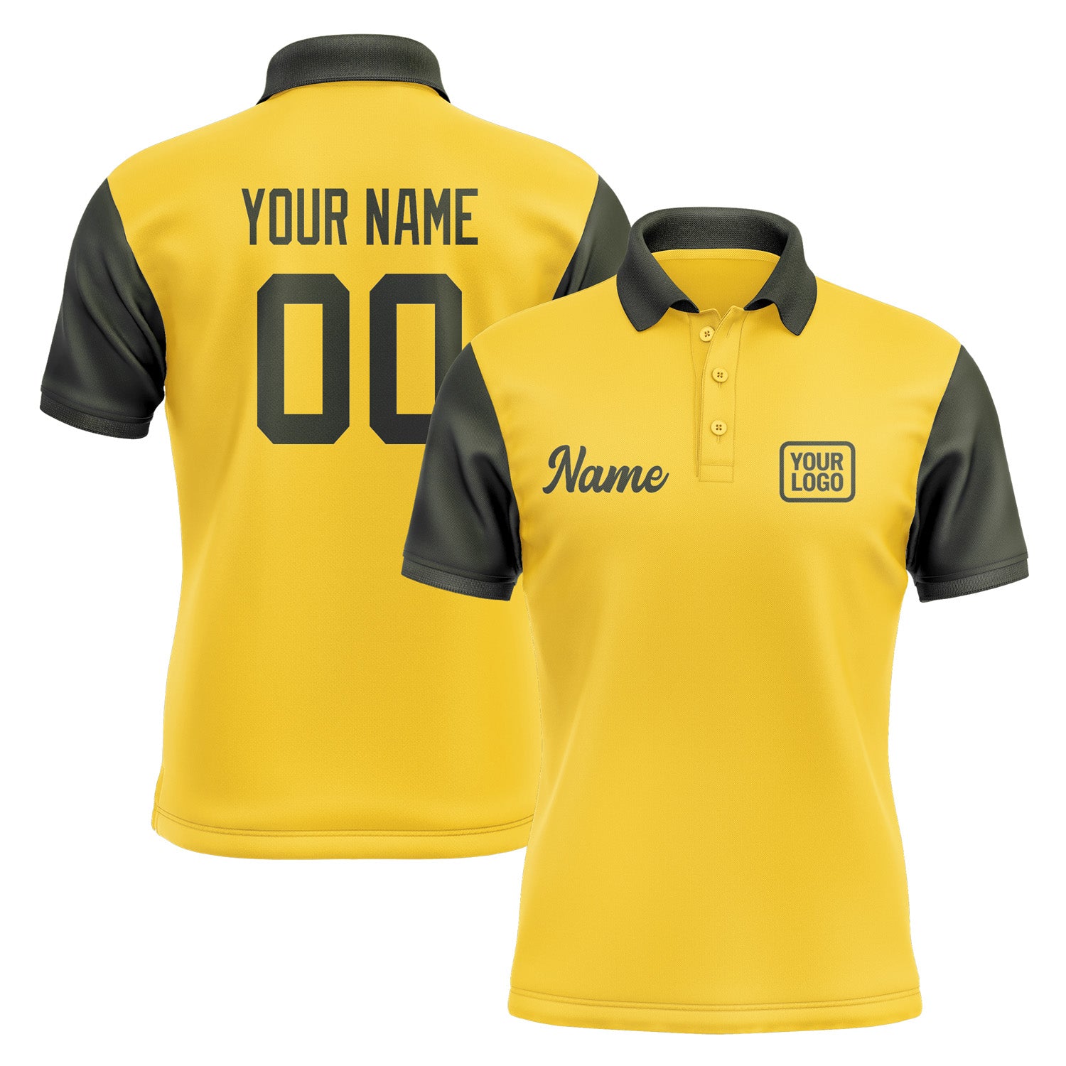 Custom Gold Olive Short-Sleeve Polo Shirt PO300202B102