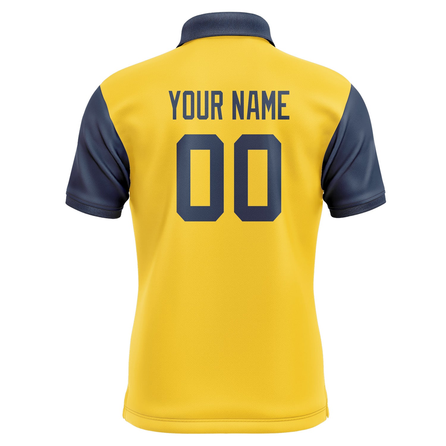 Custom Gold Blue Short-Sleeve Polo Shirt PO301010B110