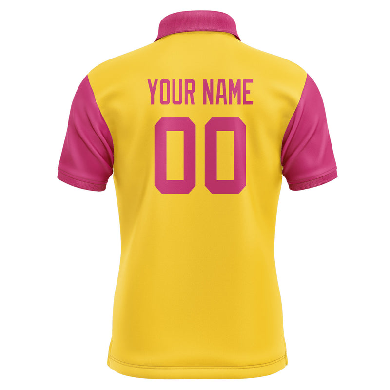 Custom Gold Pink Short-Sleeve Polo Shirt PO301313B113