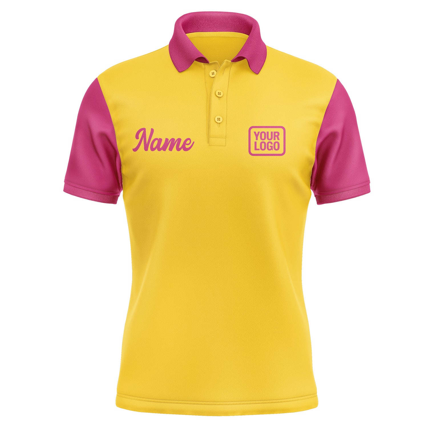 Custom Gold Pink Short-Sleeve Polo Shirt PO301313B113