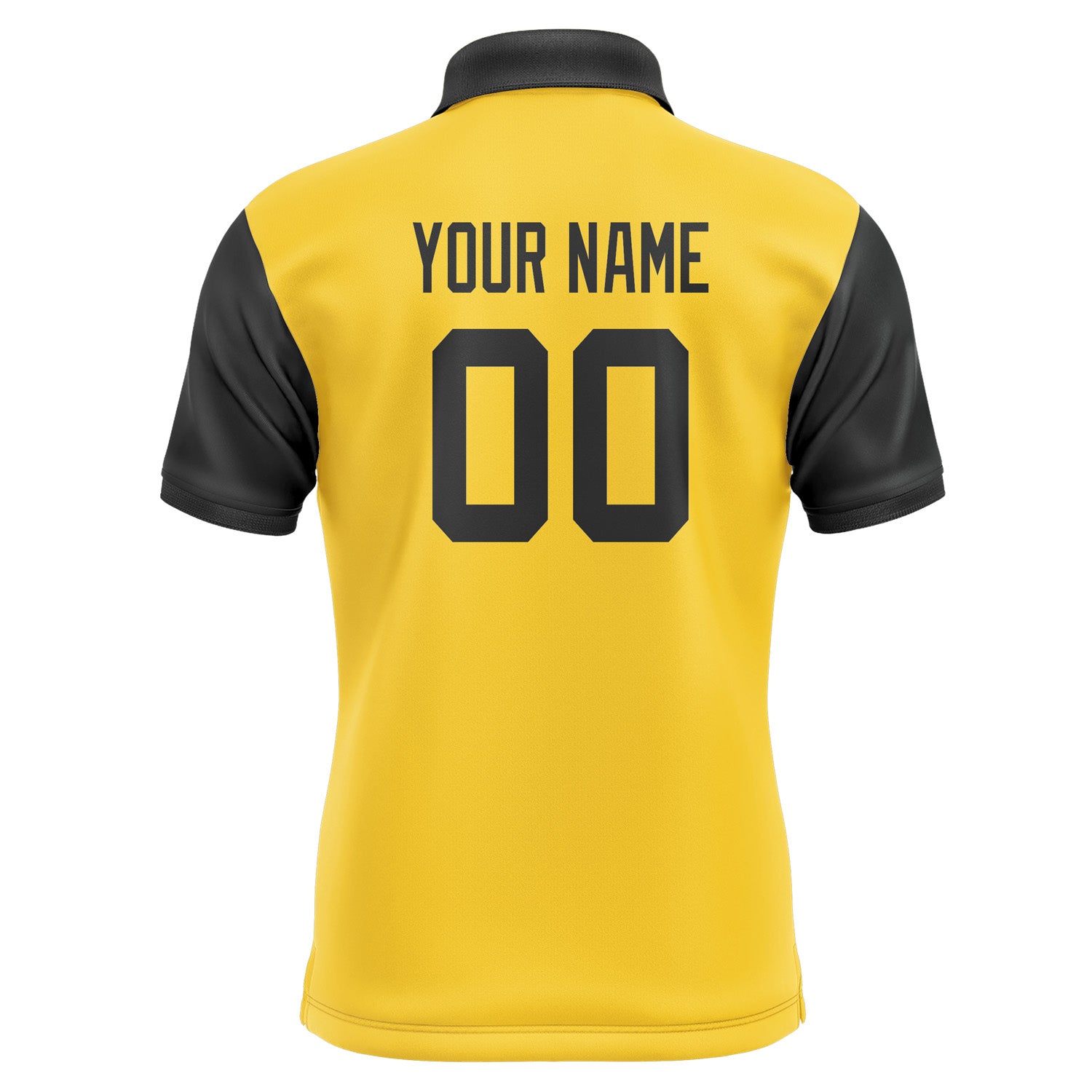 Custom Gold Black Short-Sleeve Polo Shirt PO301717B117