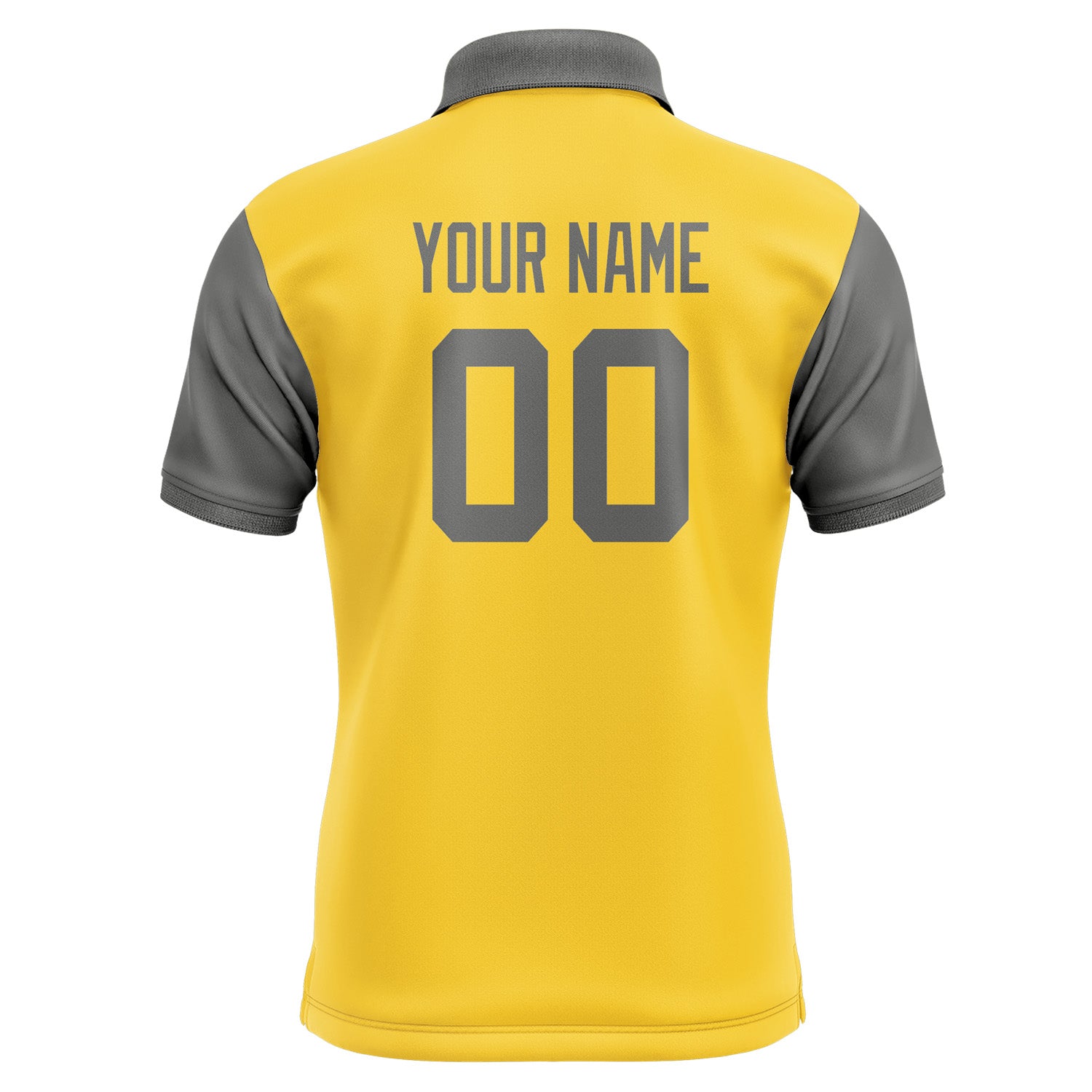 Custom Gold Dark Grey Short-Sleeve Polo Shirt PO302020B120