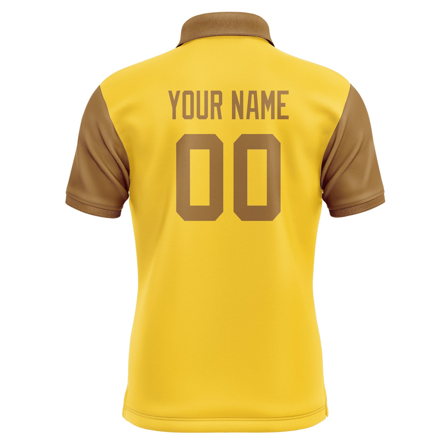 Custom Gold Khaki Short-Sleeve Polo Shirt PO302222B122