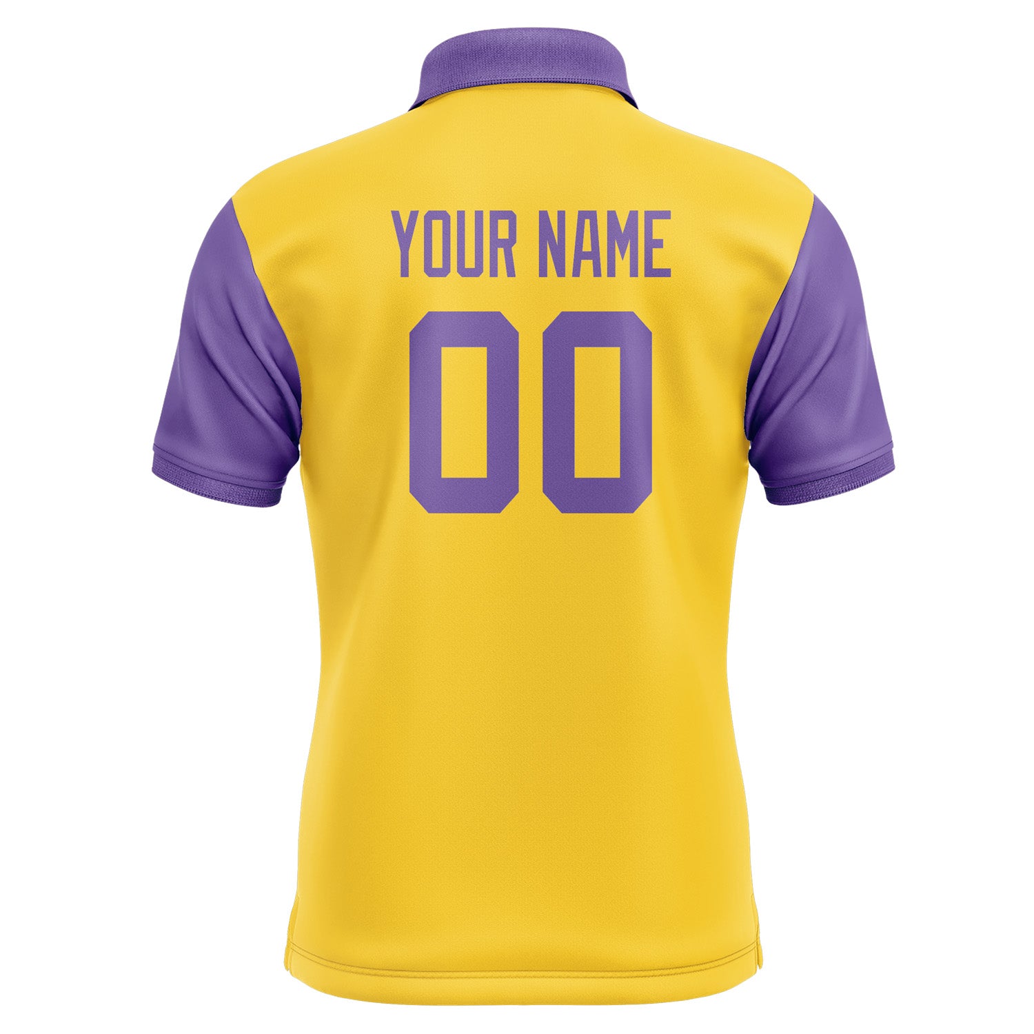 Custom Gold Light Purple Short-Sleeve Polo Shirt PO302323B123