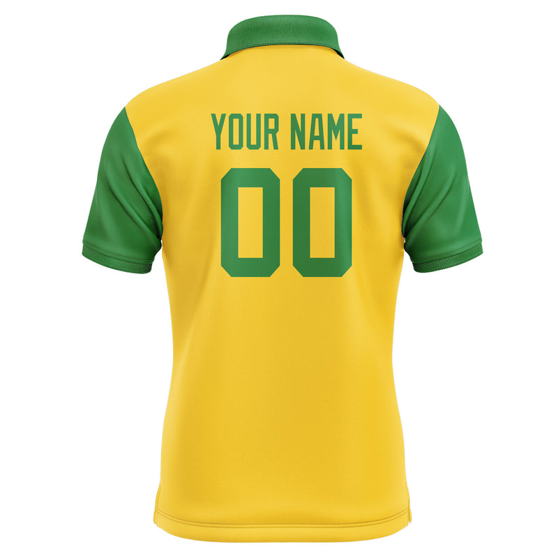 Custom Gold Emerald Green Short-Sleeve Polo Shirt PO302424B124