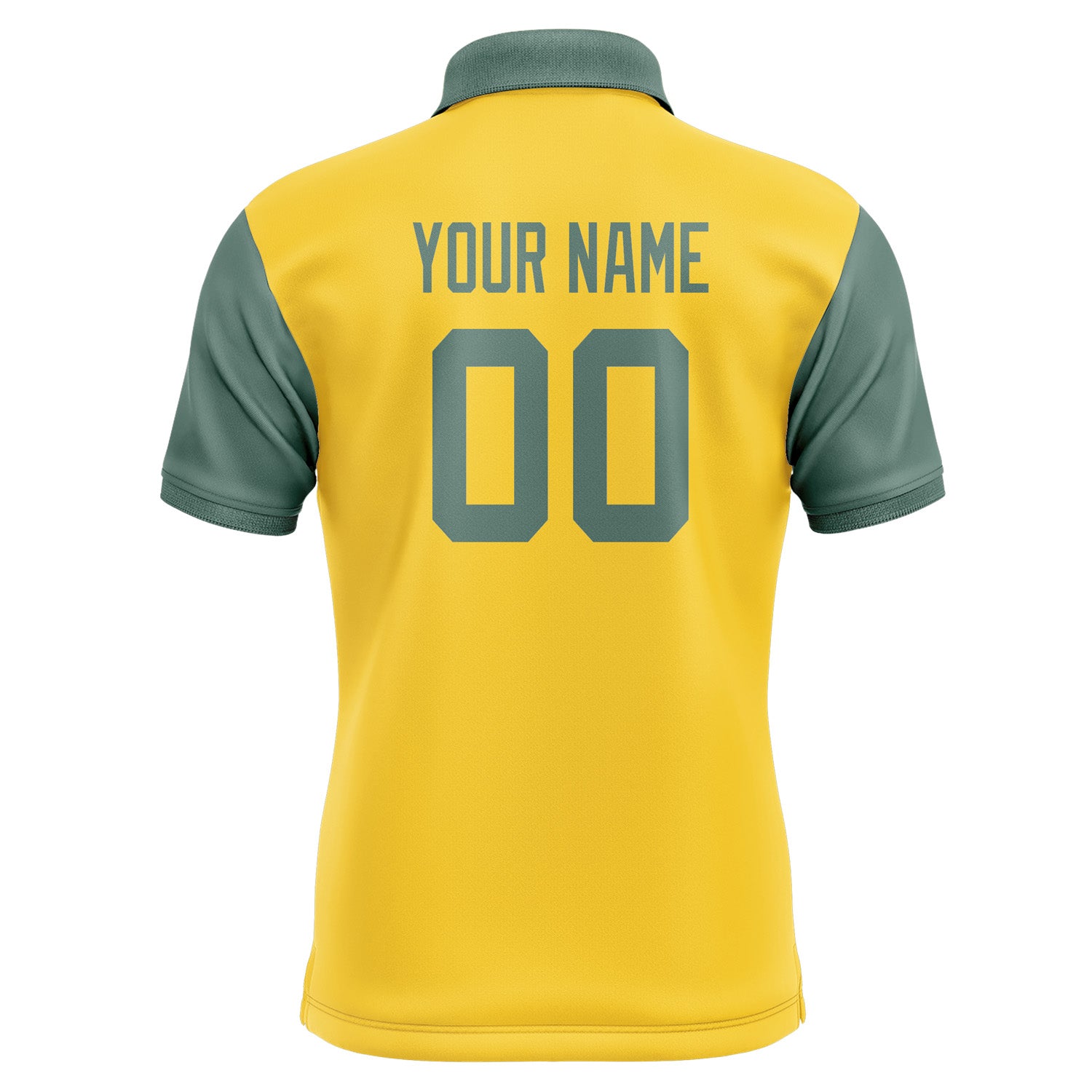 Custom Gold Blue Green Short-Sleeve Polo Shirt PO302727B127