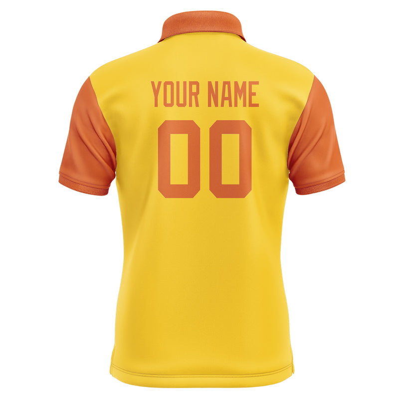 Custom Gold Orange Short-Sleeve Polo Shirt PO302828B128