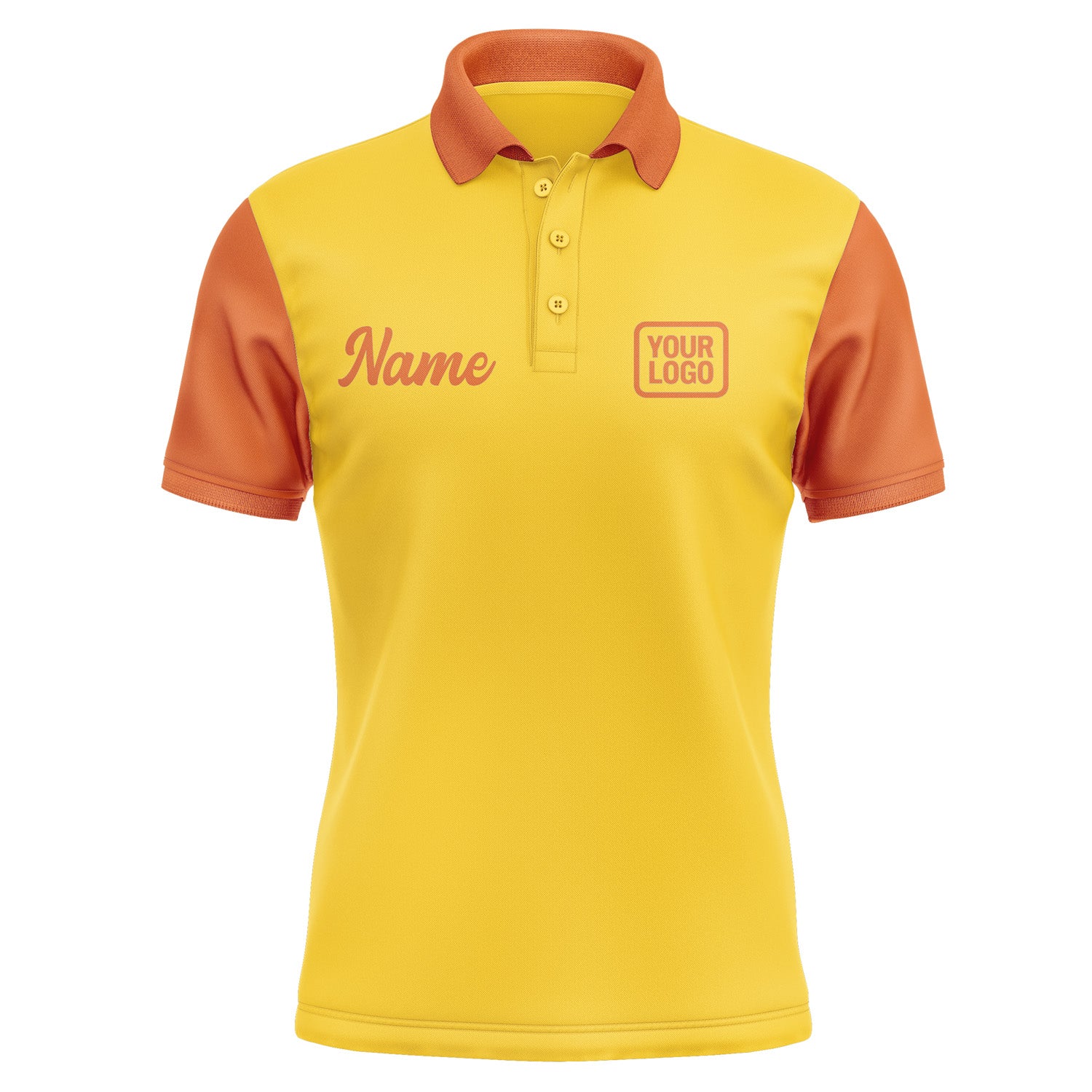 Custom Gold Orange Short-Sleeve Polo Shirt PO302828B128