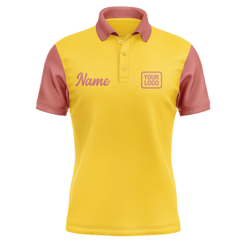 Custom Gold Copper Rose Short-Sleeve Polo Shirt PO302929B129