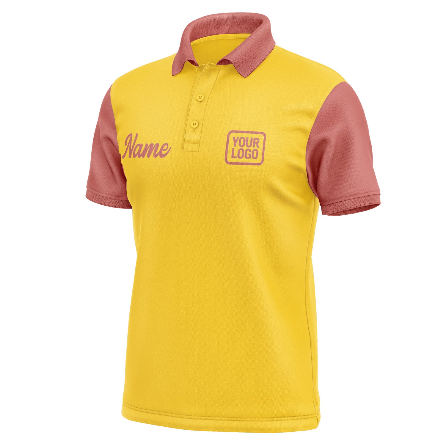 Custom Gold Copper Rose Short-Sleeve Polo Shirt PO302929B129