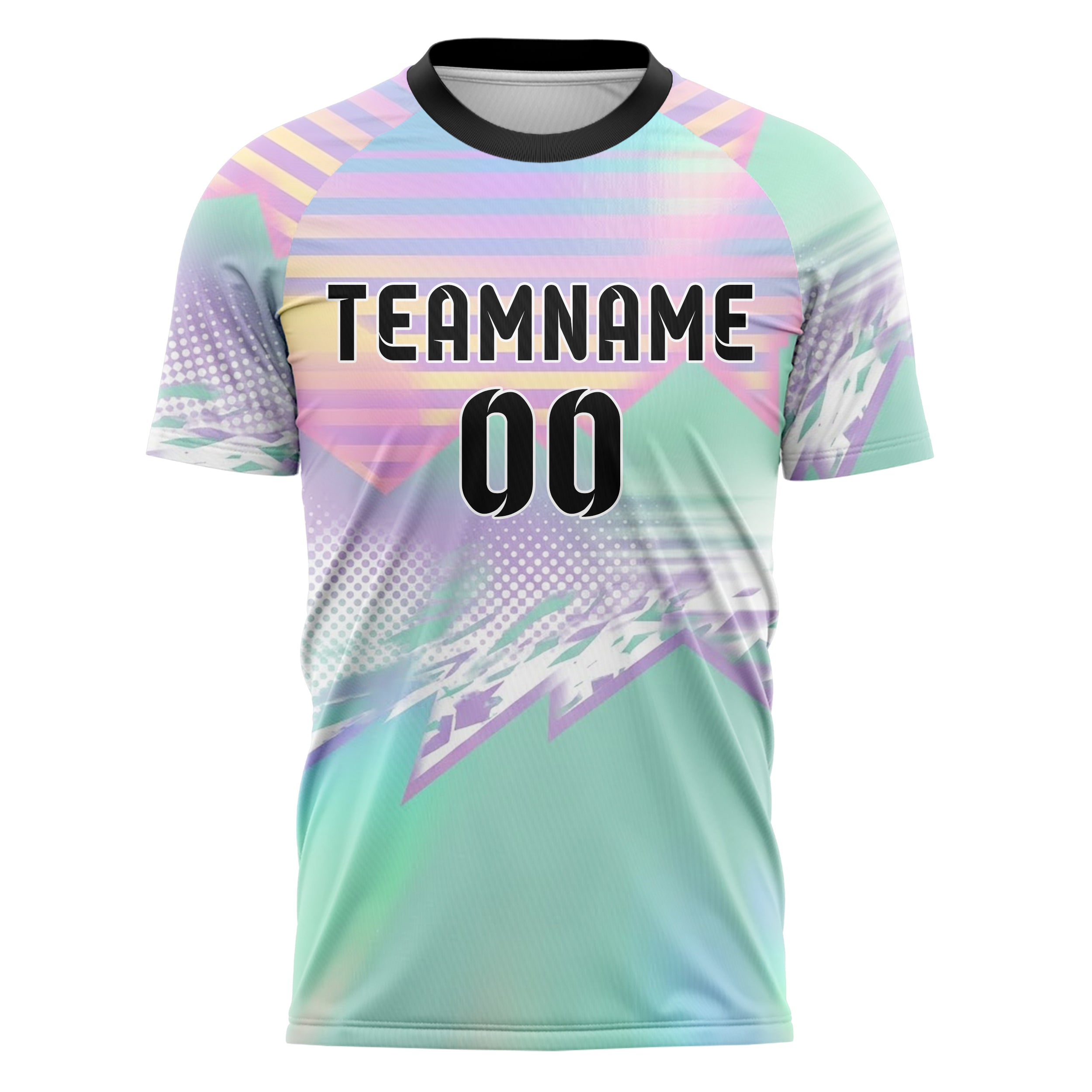 Pastel Multi Tie Dye Retro Sunset Gradient Custom Soccer Jersey