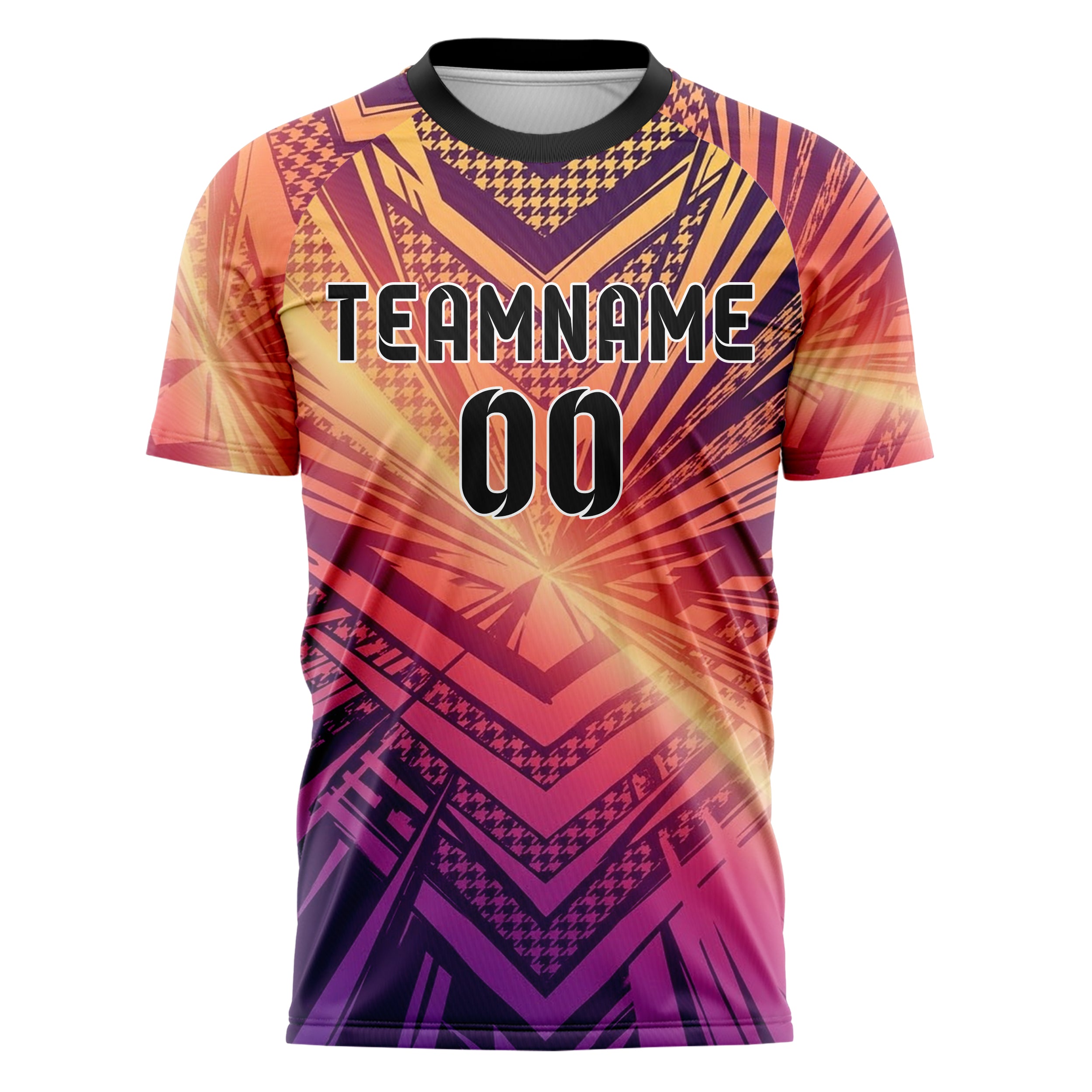 Sunset Gradient Warm Retro Stripe Heritage Custom Soccer Jersey