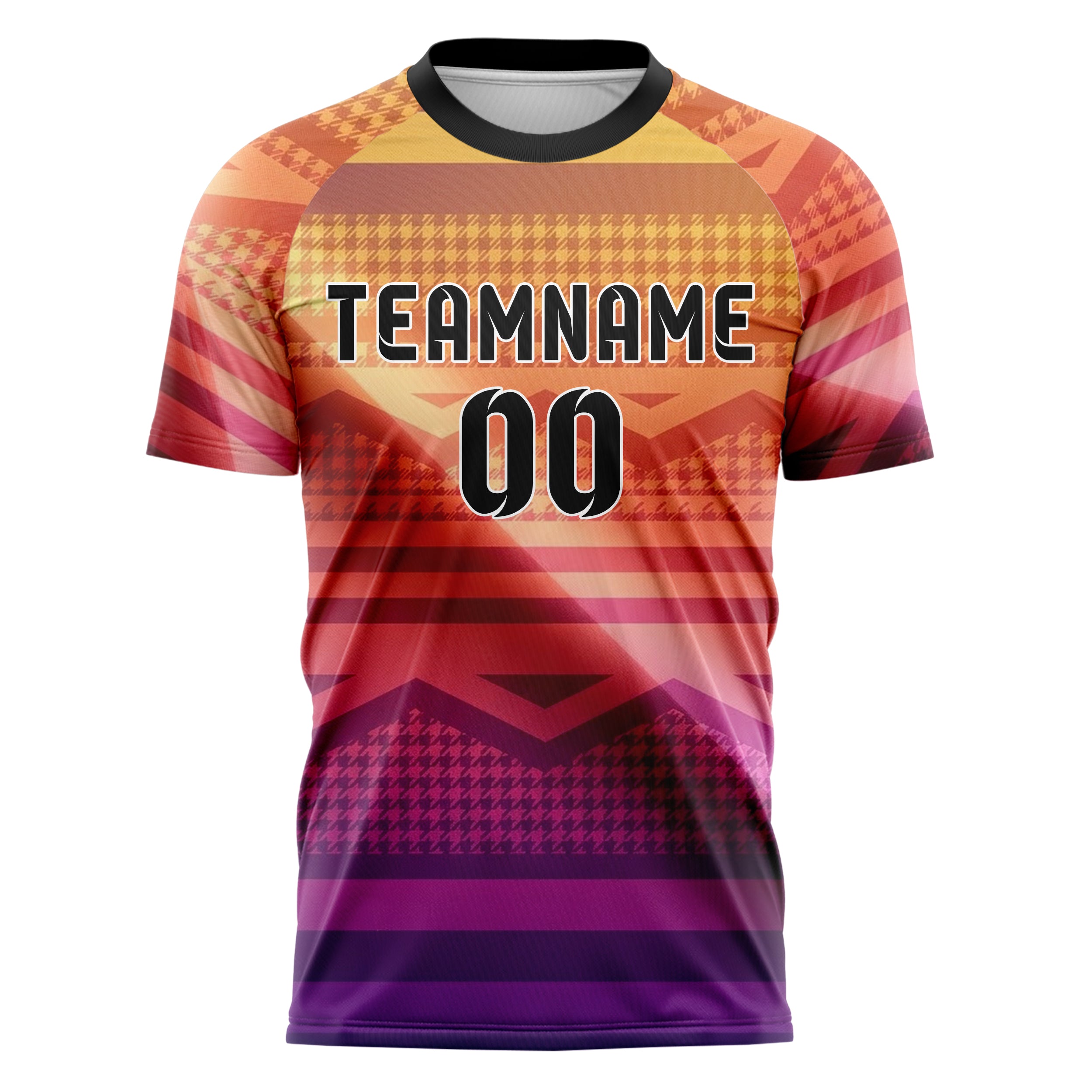 Sunset Gradient Warm Retro Stripe Heritage Custom Soccer Jersey