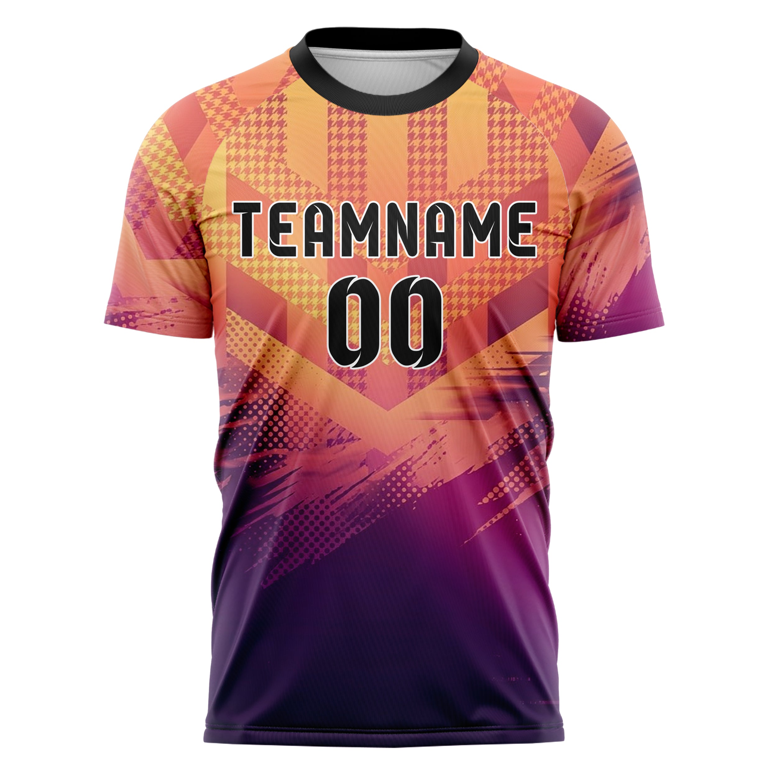 Sunset Gradient Warm Retro Stripe Heritage Custom Soccer Jersey