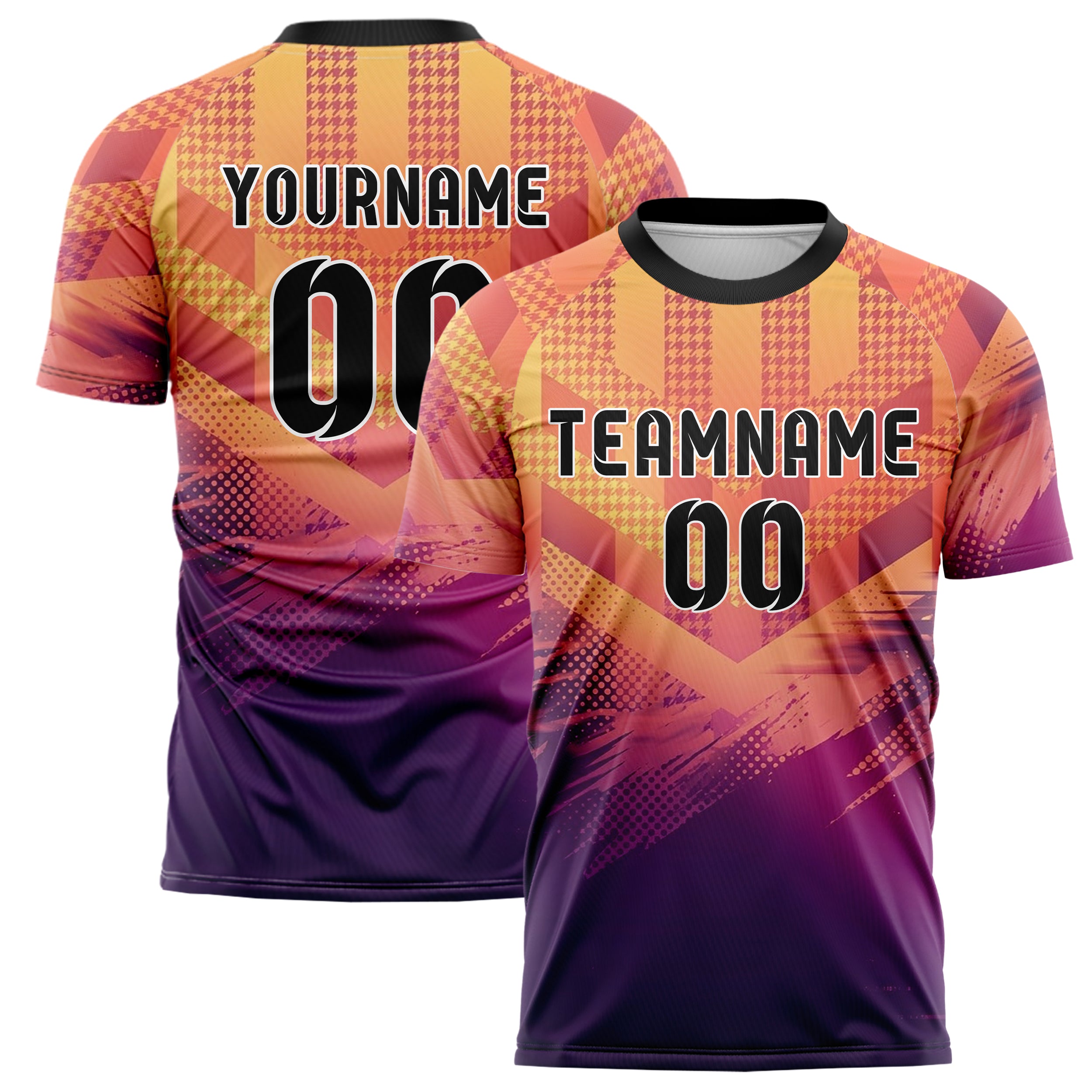 Sunset Gradient Warm Retro Stripe Heritage Custom Soccer Jersey