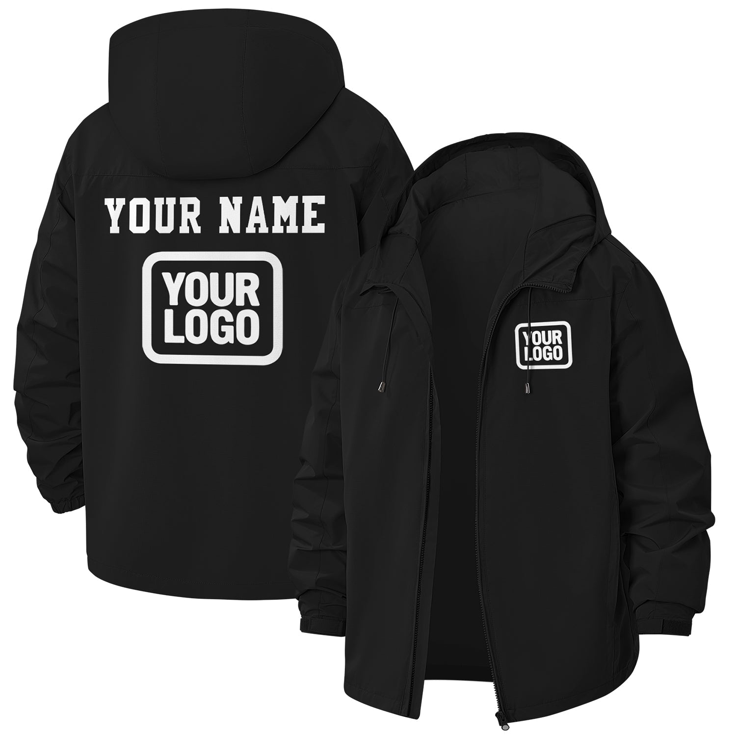 Custom Water-Resistant Windbreaker — Add Name/Logo