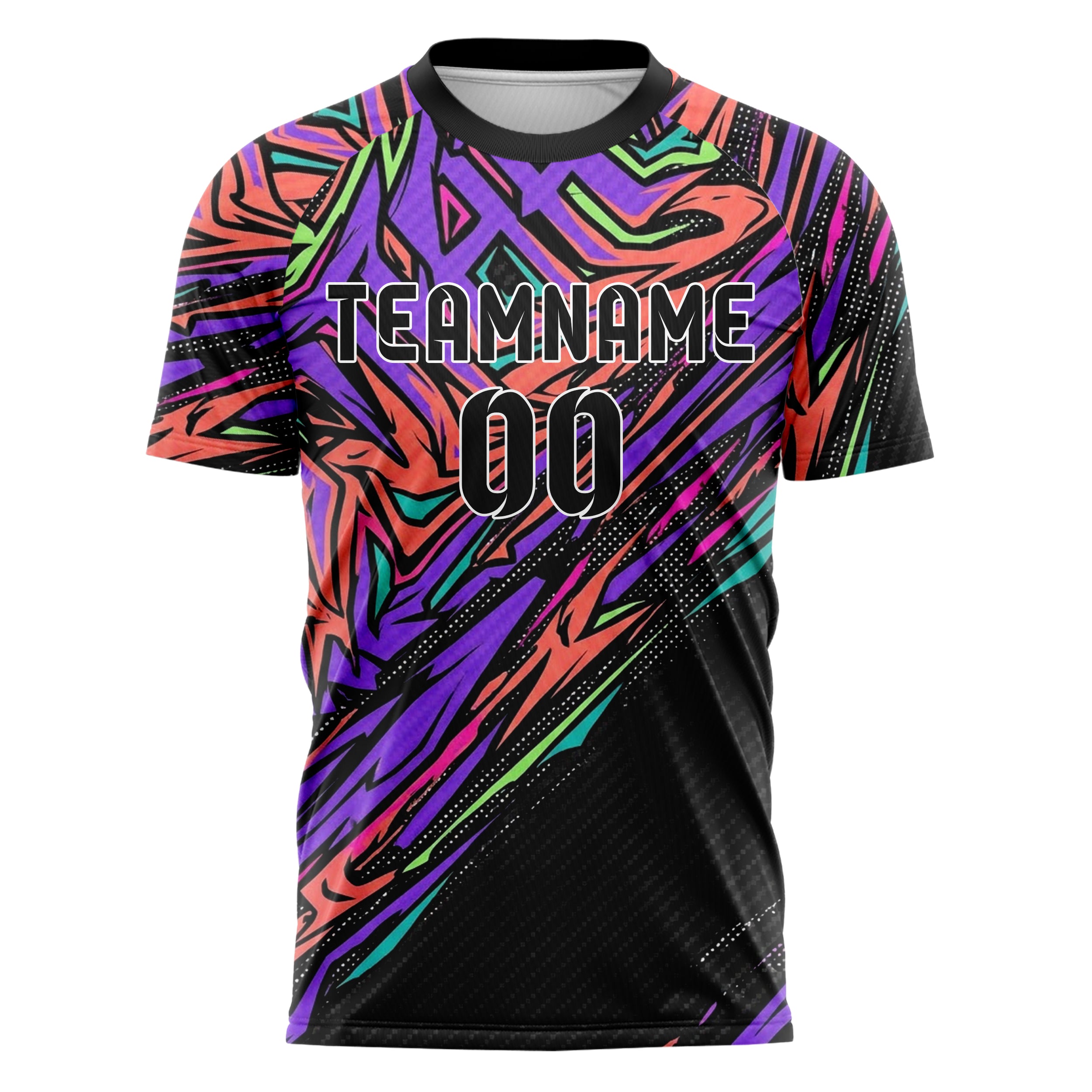 Black Multi Splatter Skateboard Deck Graphic Custom Soccer Jersey